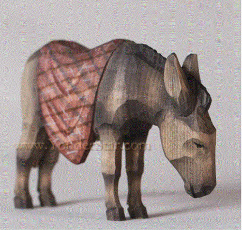 Donkey with Blanket - Huggler Nativity Woodcarving
