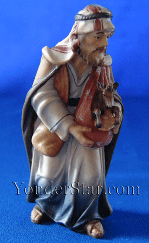 Shepherd w Goat LEPI Nazarene Wooden Nativity