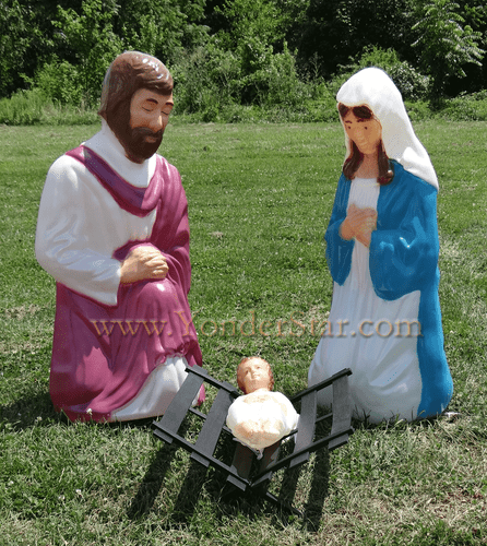 Outdoor Nativity Holy Family Life Size Lighted Nativity Set