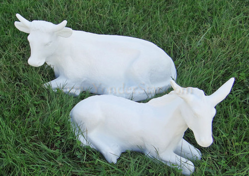 Outdoor Nativity Scene Ox and Donkey Set