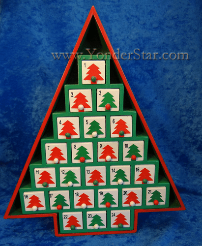 Tiny Wooden Advent Calendar Tree
