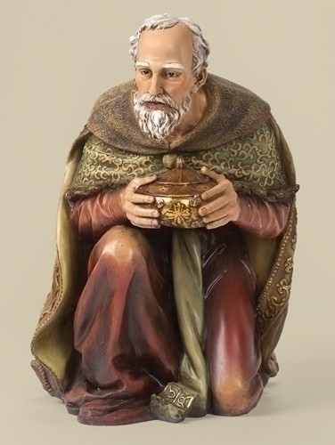 24" Large Outdoor Nativity Wiseman Melchior Kneeling