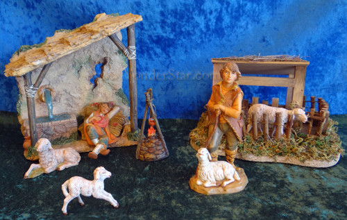 Shepherds' Shelter Scene - 5" Fontanini Nativity Shepherds