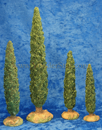 10" Cypress Tree - 5" Fontanini Nativity 4-pc Landscape 54601