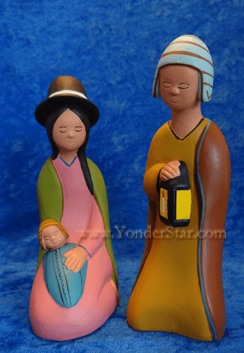 6" Ceramic Holy Family Nativity from Peru
