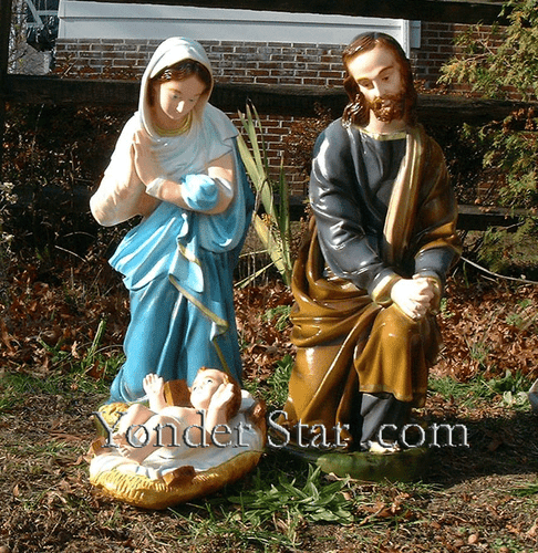 Outdoor Nativity Holy Family Full Color