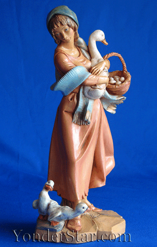 Deborah - 12" Fontanini Nativity Woman w Goose 52984