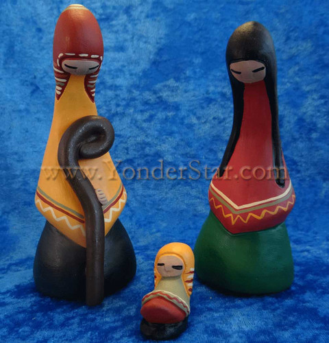 6" Alluvial Clay Nativity Scene