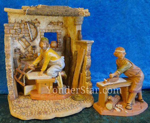 Carpenters Shop Scene 5" Fontanini Nativity Village Set