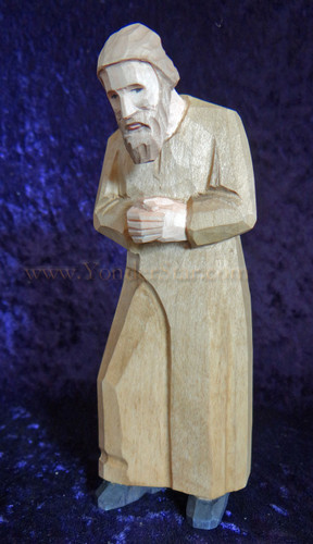 Joseph Leaning in Prayer - Huggler Nativity Woodcarving