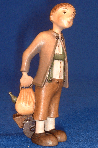 Kastlunger Boy with Cart for LEPI Kastlunger Wooden Nativity