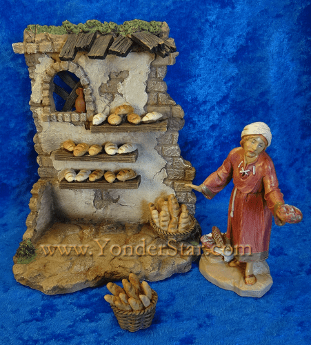 Bread Shop Scene - 5" Fontanini Nativity Village Market