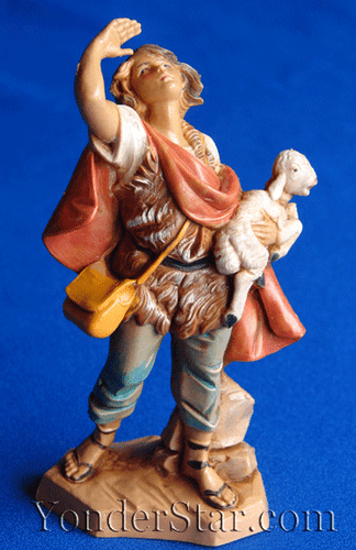 Micah - 5" Fontanini Nativity Shepherd w Sheep 72558