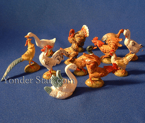 Barnyard Birds - 5" Fontanini Nativity Animals 51517