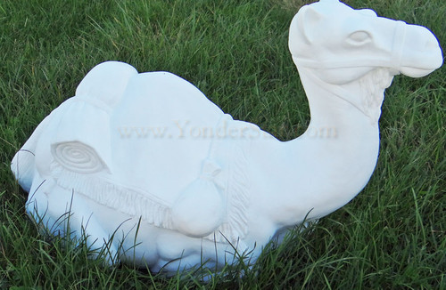 Seated Camel White Outdoor Nativity Animal