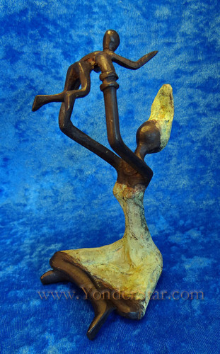 Bronze Madonna and Child Fair Trade from Burkina Faso - Pre-order