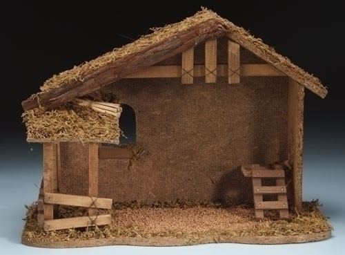10.5" Fontanini Wooden Manger for 5" Nativity Figures 54628