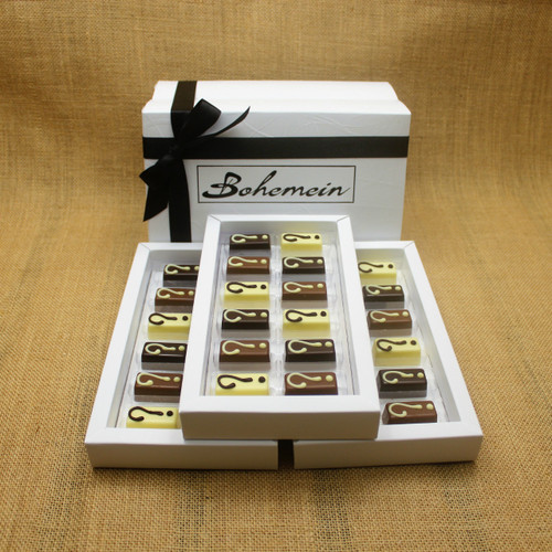 With Bohemein My Own Selection 36 chocolate Gift Box you can add your personal touch, by making your own selection of 4 pieces from our complete range of chocolates.