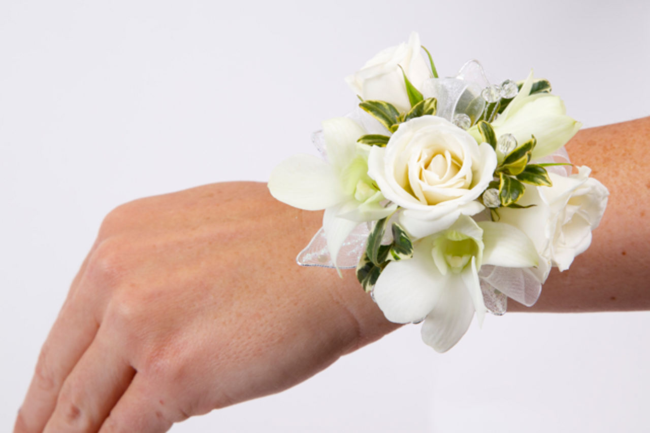 Orchids & Roses Wrist Corsage - Soderberg's Floral and Gift