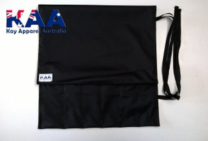 Black Water Resistant Knife Roll 6 Pocket