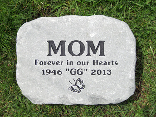 home garden custom engraved stones sage meditation