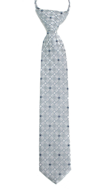 Boys Grey Knotted Zip Tie Boys Grey Knotted Zip Tie