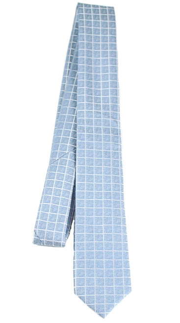 Boys Blue Square Lined Tie Boys Blue Square Lined Tie