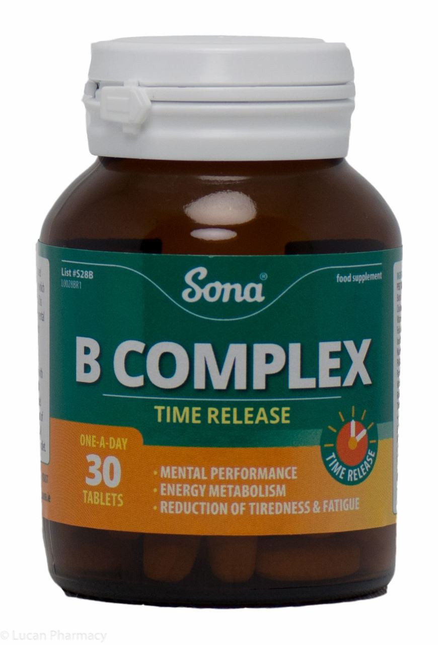 Sona® B Complex Time Release 30 Tablets Lucan Village Pharmacy