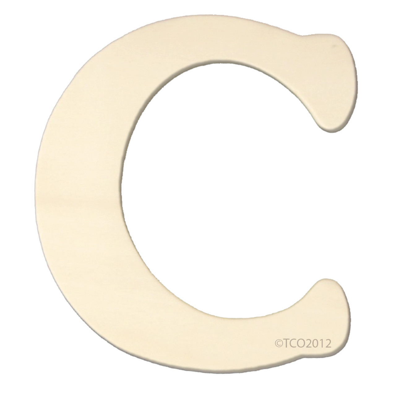 Unfinished Wood | 4-in | 1/8-in Thick | Letter | Letter C | Crafts Outlet