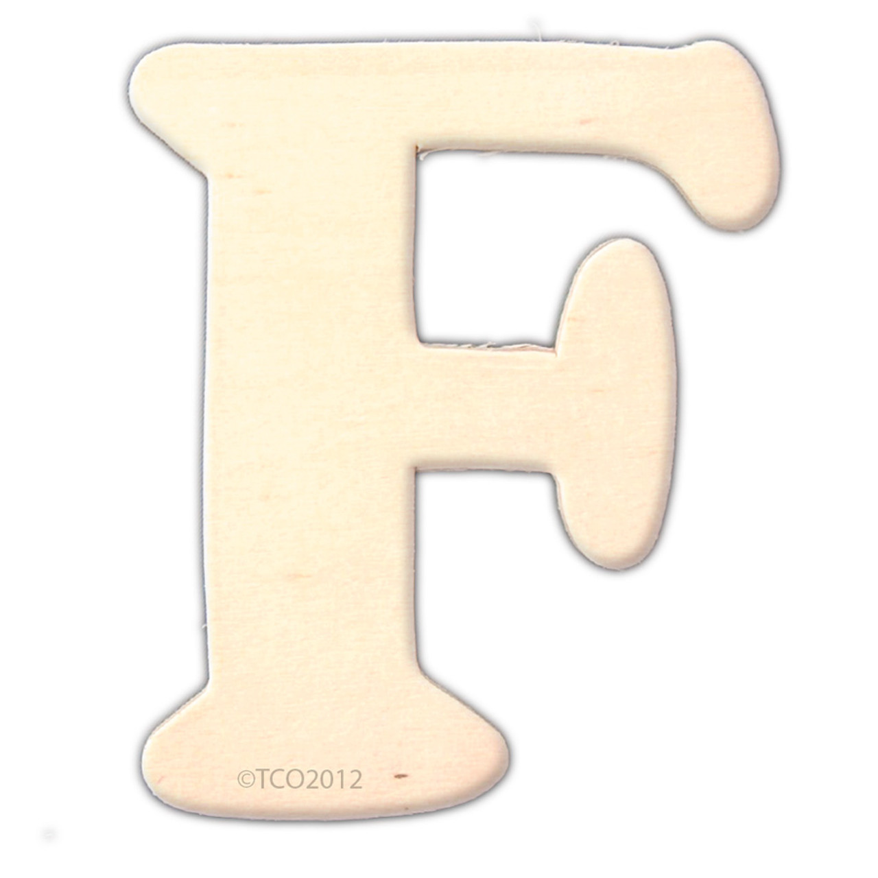 Unfinished Wood 4in 1/8in Thick Letter Letter F Crafts Outlet