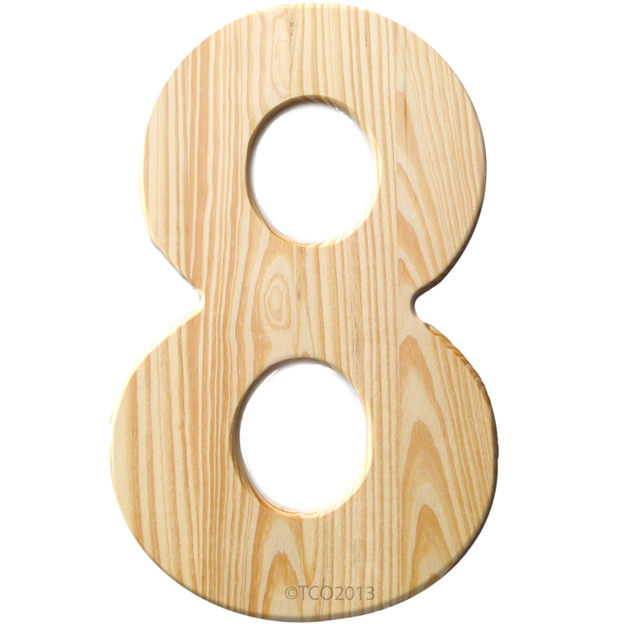 Unfinished Wood 12 In 2 In Thick Number Number 8 Crafts Outlet