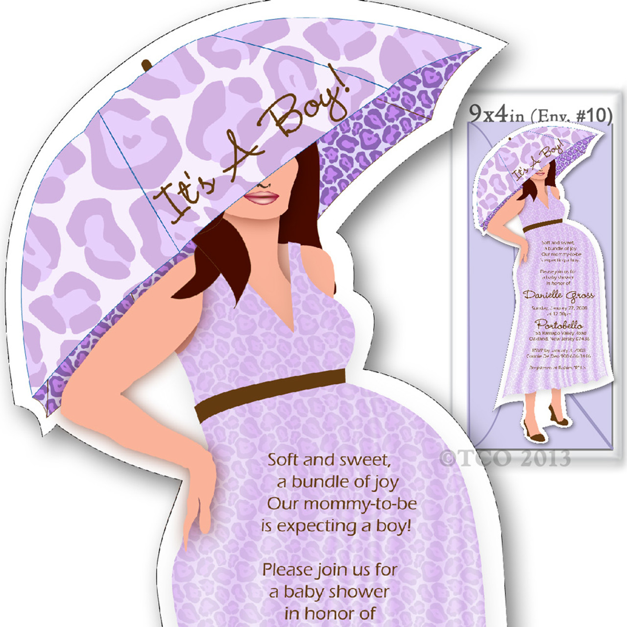 one baby shower invitations mod mom lepoard pattern in light purple