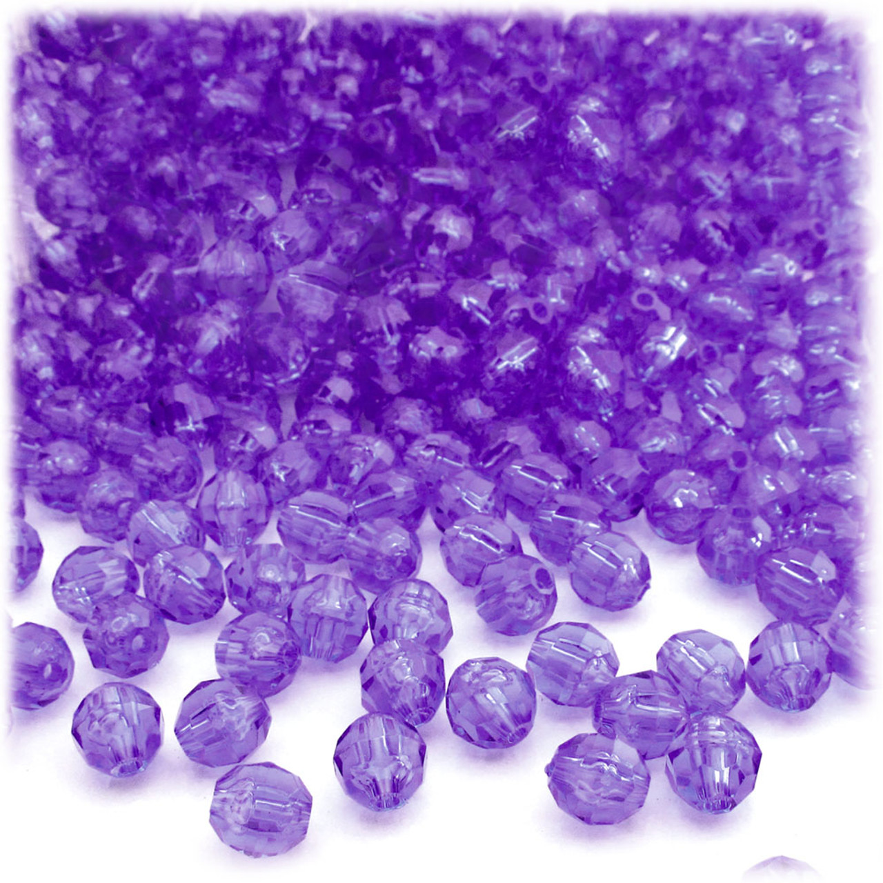 Plastic Faceted Beads | Transparent | 4mm | 1,000-pc | Dark Purple ...