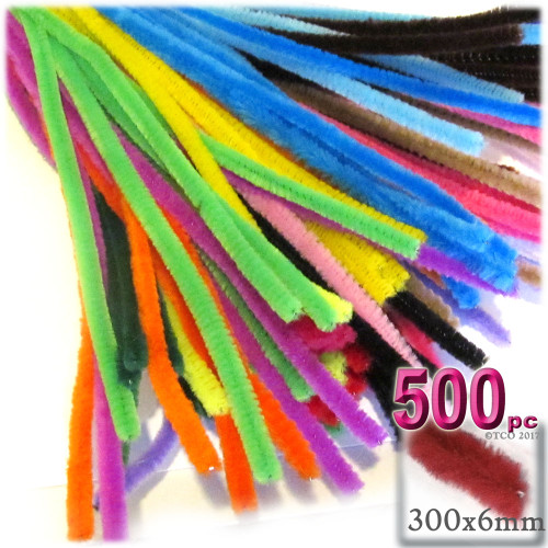 Chenille Stems 12 In 500 Pc Mixed Pack Crafts Outlet