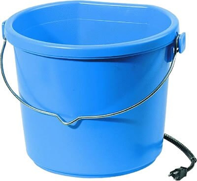 Heated Flat Back 5 Gallon Blue Water Bucket Heated Flat Back 5 Gallon Blue Water Bucket