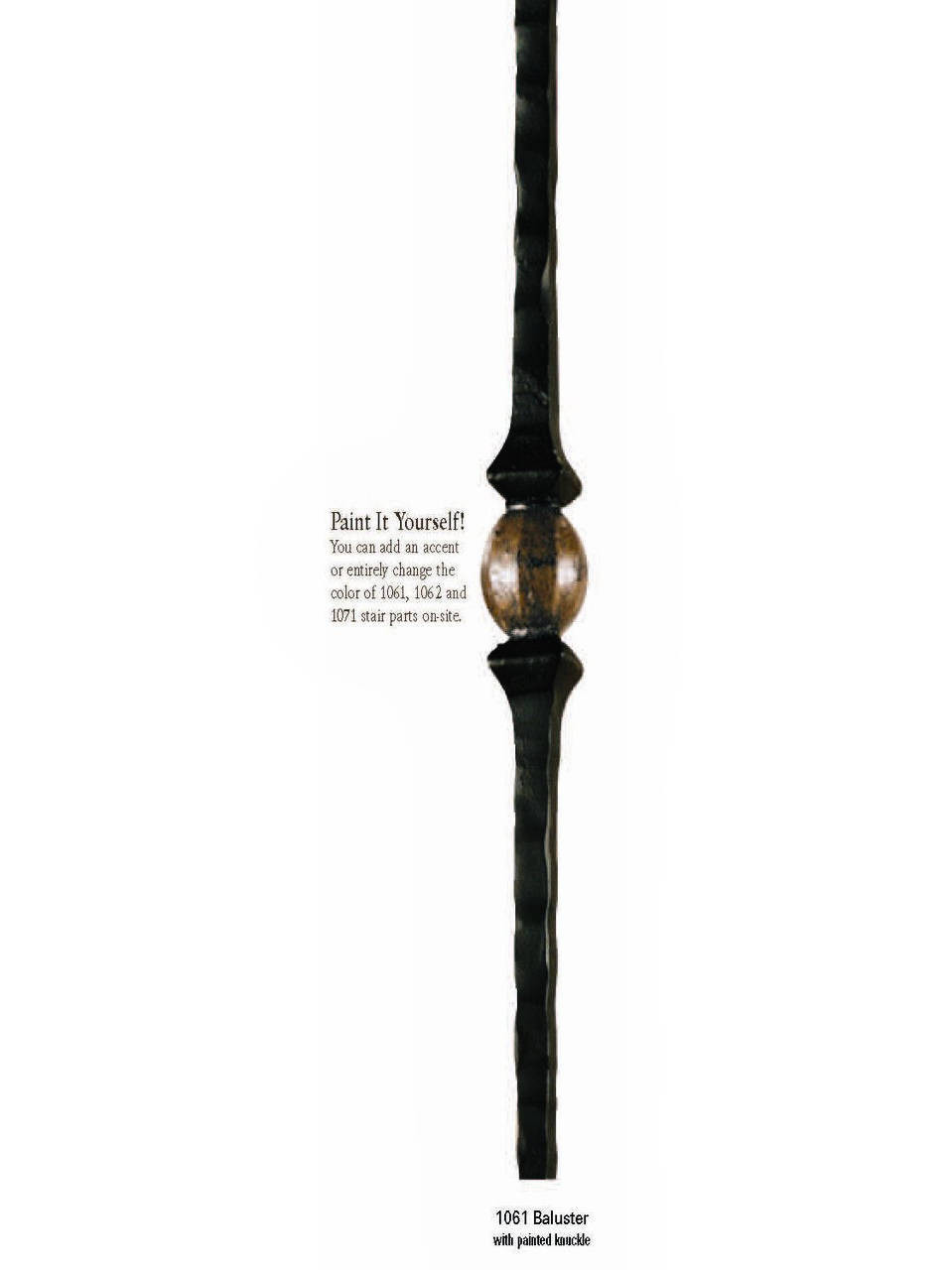 1061 Hammered Single Knuckle Iron Baluster