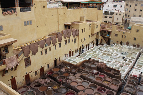 The pungent smell of a tannery, of leather, animal hides and chemicals.