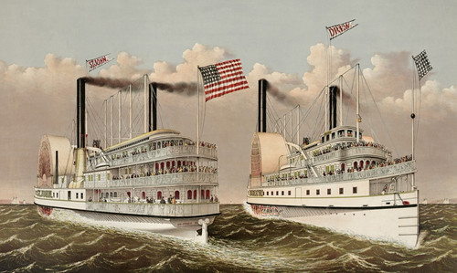 A combination of smoke, oil and sea voyage.