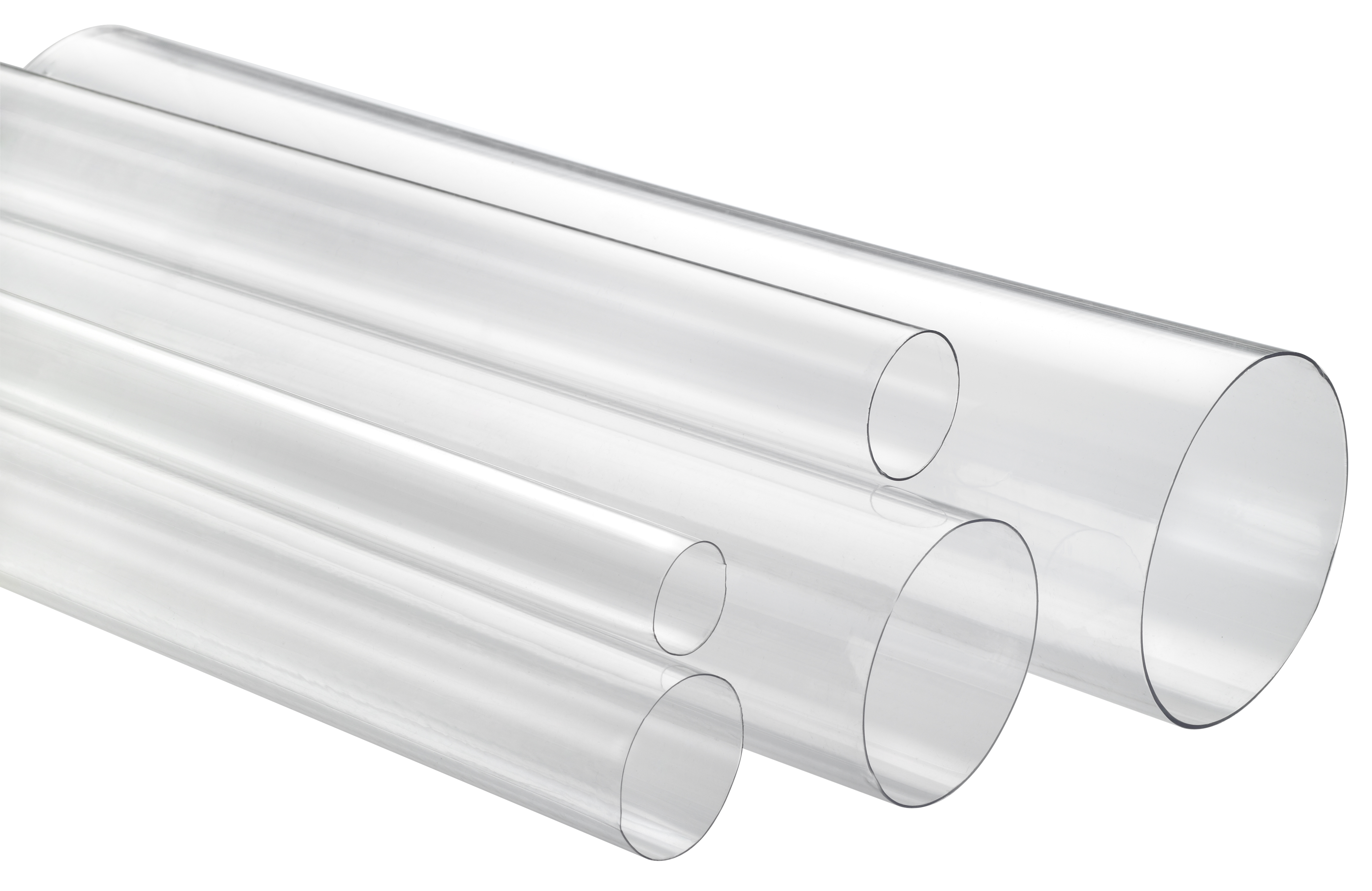  Prestige Import Group - 1.75 x 8 Transparent Clear Plastic  (PETG) Storage Tubes with Red Lid - 5 Pack : Office Products