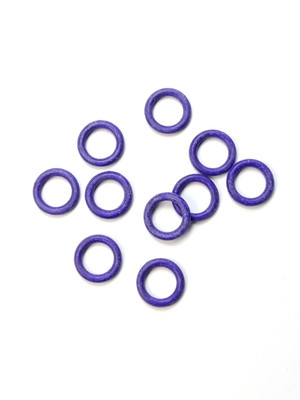 10 Purple Snag Free rubber stitch markers 6mm