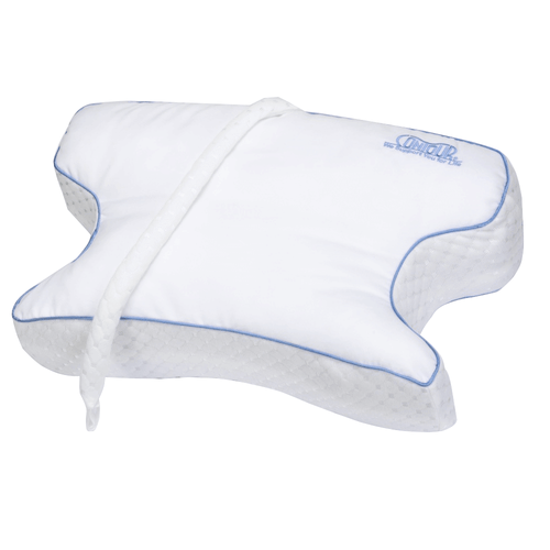 Contour Products CPAPMax CPAP Bed Pillow 2.0 features two large cutouts on either side of the pillow to allow your mask to rest freely without facial pressure, mask shifting or leaking Contour Products CPAPMax CPAP Bed Pillow 2.0 features two large cutouts on either side of the pillow to allow your mask to rest freely without facial pressure, mask shifting or leaking