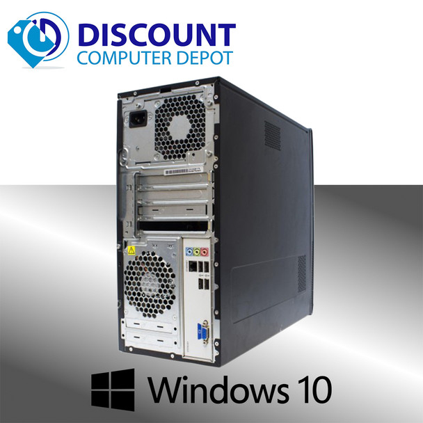 Fast HP 500B Desktop Computer Tower Windows 10 Dual Core 4GB 500GB 19" LCD