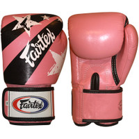 Fairtex Muay Thai-Style Sparring Gloves Pink / Black Stars Fairtex Muay Thai-Style Sparring Gloves Pink / Black Stars