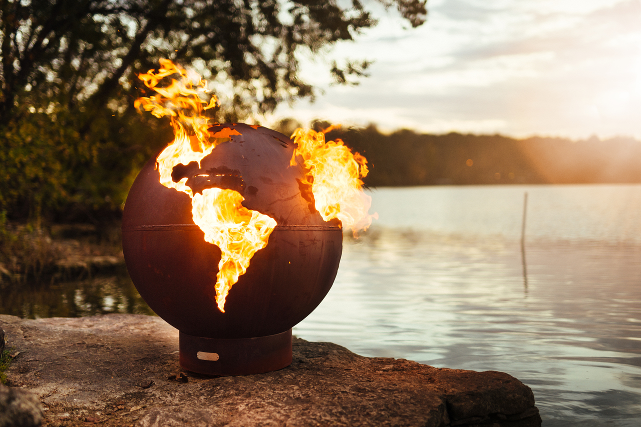Third Rock - Fire Pit Art® Third Rock Globe of The Earth Fire Pit Art® ... - Third Rock - Fire Pit Art®