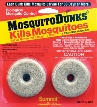 Mosquito Control Dunks for standing water Mosquito Control Dunks for standing water