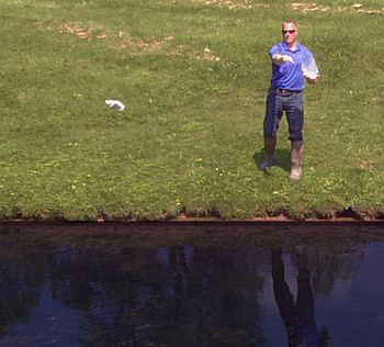 Easy pond treatment application - simply toss water soluble packets into pond and let them get to work! Easy pond treatment application - simply toss water soluble packets into pond and let them get to work!