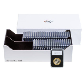 Intercept Double Row Shield Storage Box for 25 Coin Slabs Intercept Double Row Shield Storage Box for 25 Coin Slabs