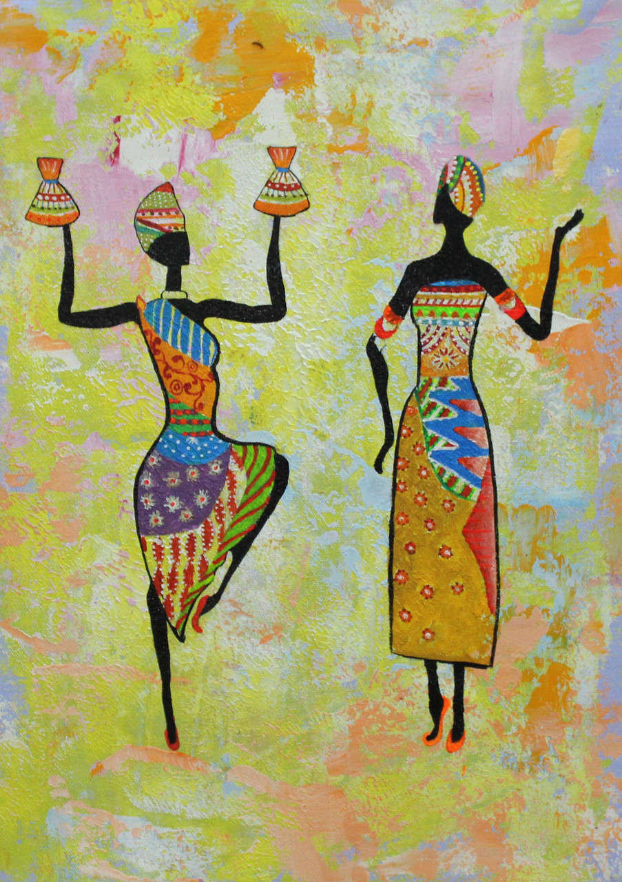 Buy African art 01 Handmade Painting by Ram Achal. Code ...