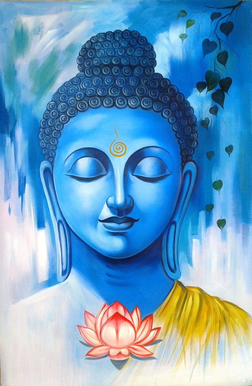 Great Buddha01 - 24in X 36in,ART_RHKA01_2436,Acrylic Color,Canvas