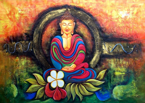 buddha painting indian buddha paintings buddha canvas painting india